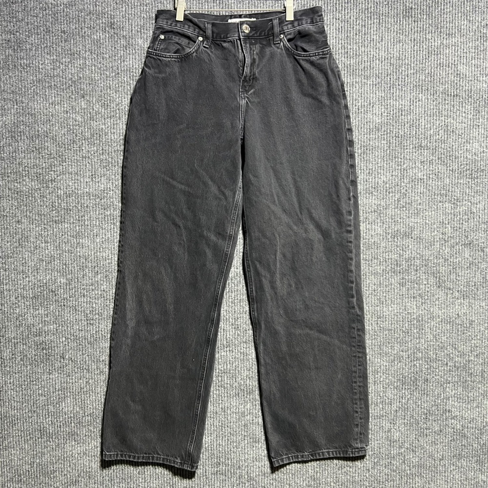 Garage Low Rise Baggy Jeans Women 5 27 Black Long Relaxed Wide Leg Streetwear